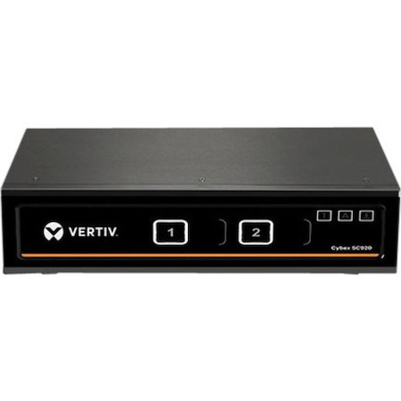 VERTIV Cybex Secure 4K UHD KVM 2-Port DVI-I DP DualHead EAL4+ NIAP TAA Compliant