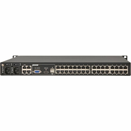 Eaton 32-Port Cat5e KVM over IP Switch - Virtual Media, 2 Remote/1 Local User, HDMI Output, 1U Rack-Mount, TAA
