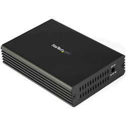StarTech.com 10GbE Fiber Ethernet Media Converter 10GBASE-T- SFP to RJ45 Single Mode/Multimode Fiber to Copper Bridge 10Gbps Network