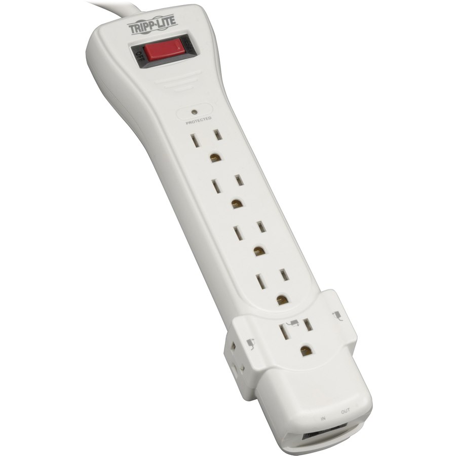 Tripp Lite by Eaton Protect It! 7-Outlet Surge Protector, 12 ft. (3.66 m) Cord, 1080 Joules, Fax/Modem Protection, RJ11