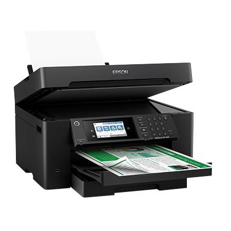 Epson WorkForce Pro WF-7820 Inkjet Multifunction Printer-Color-Copier/Fax/Scanner-4800x2400 dpi Print-Automatic Duplex Print-50000 Pages-250 sheets Input-1200 dpi Optical Scan-Color Fax-Wireless LAN-Epson Connect-Android Printing-Mopria
