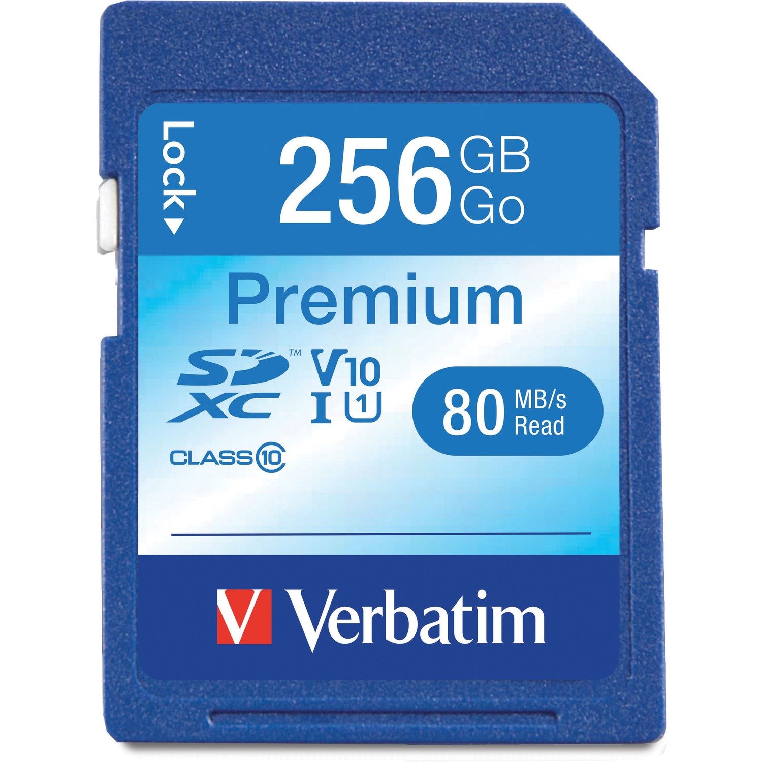 Verbatim 256GB Premium SDXC Memory Card, UHS-I V10 U1 Class 10