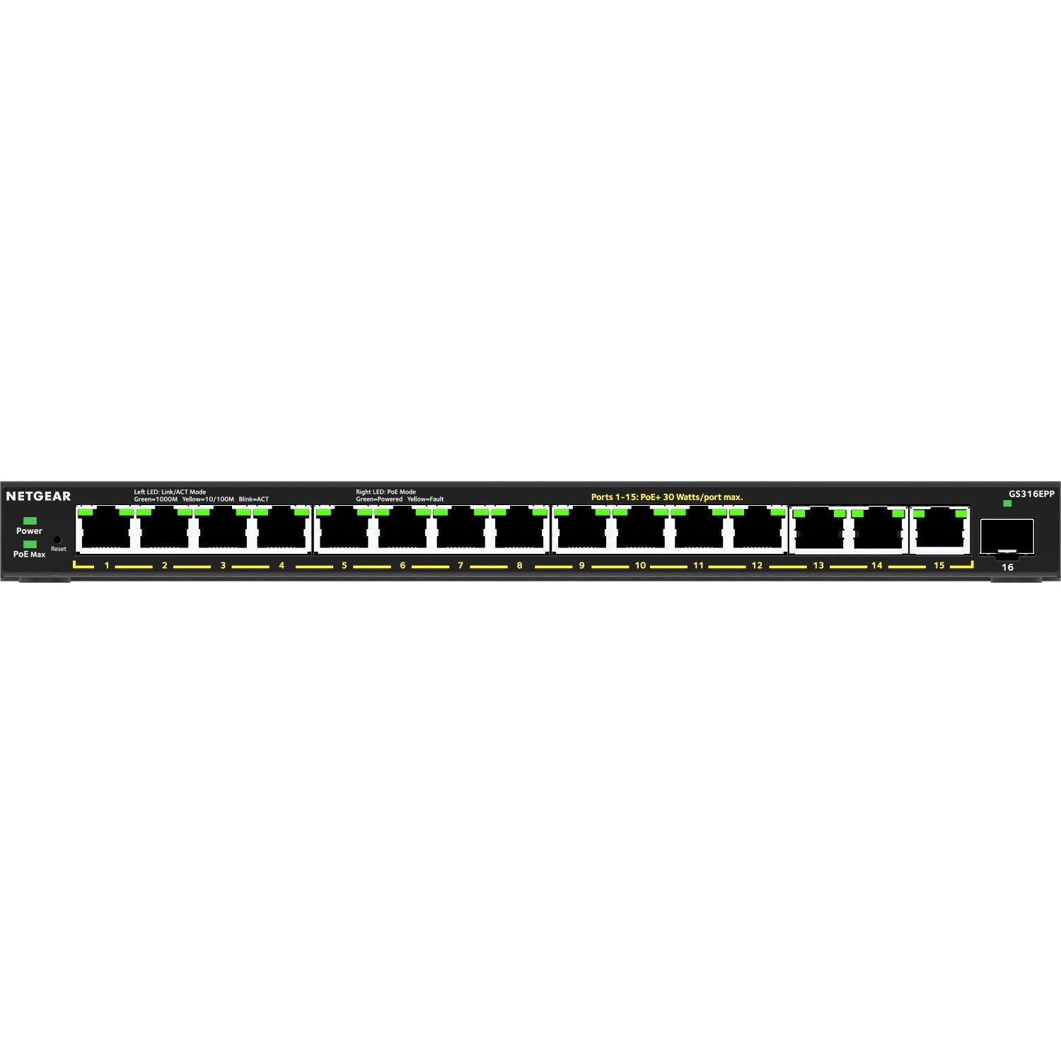 Netgear GS316EPP 15 Ports Manageable Ethernet Switch