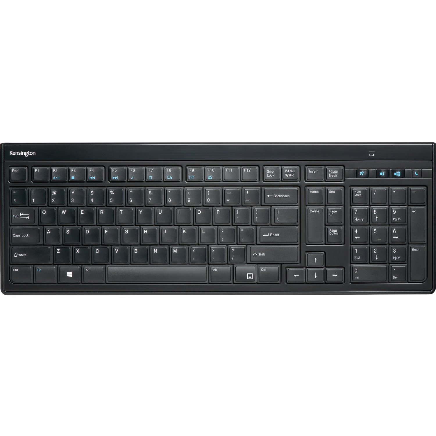 Kensington SlimType Keyboard - Wireless Connectivity - USB Interface - Black