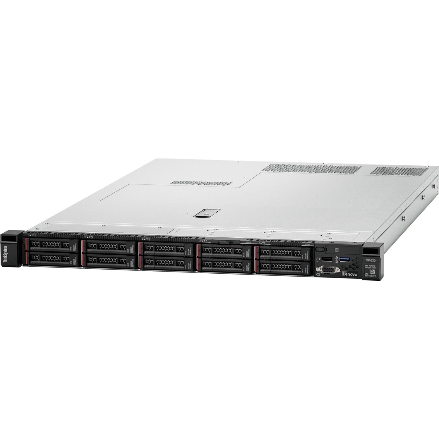 Lenovo ThinkSystem SR630 7X02A0HUEA 1U Rack Server - 1 x Intel Xeon Silver 4210R 2.40 GHz - 32 GB RAM - Serial ATA/600, 12Gb/s SAS Controller