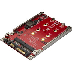 StarTech.com Dual-Slot M.2 to SATA Adapter - M.2 SATA Adapter for 2.5" Drive Bay - M.2 Adapter - M.2 SSD Adapter - M.2 NGFF SSD Adapter - RAID