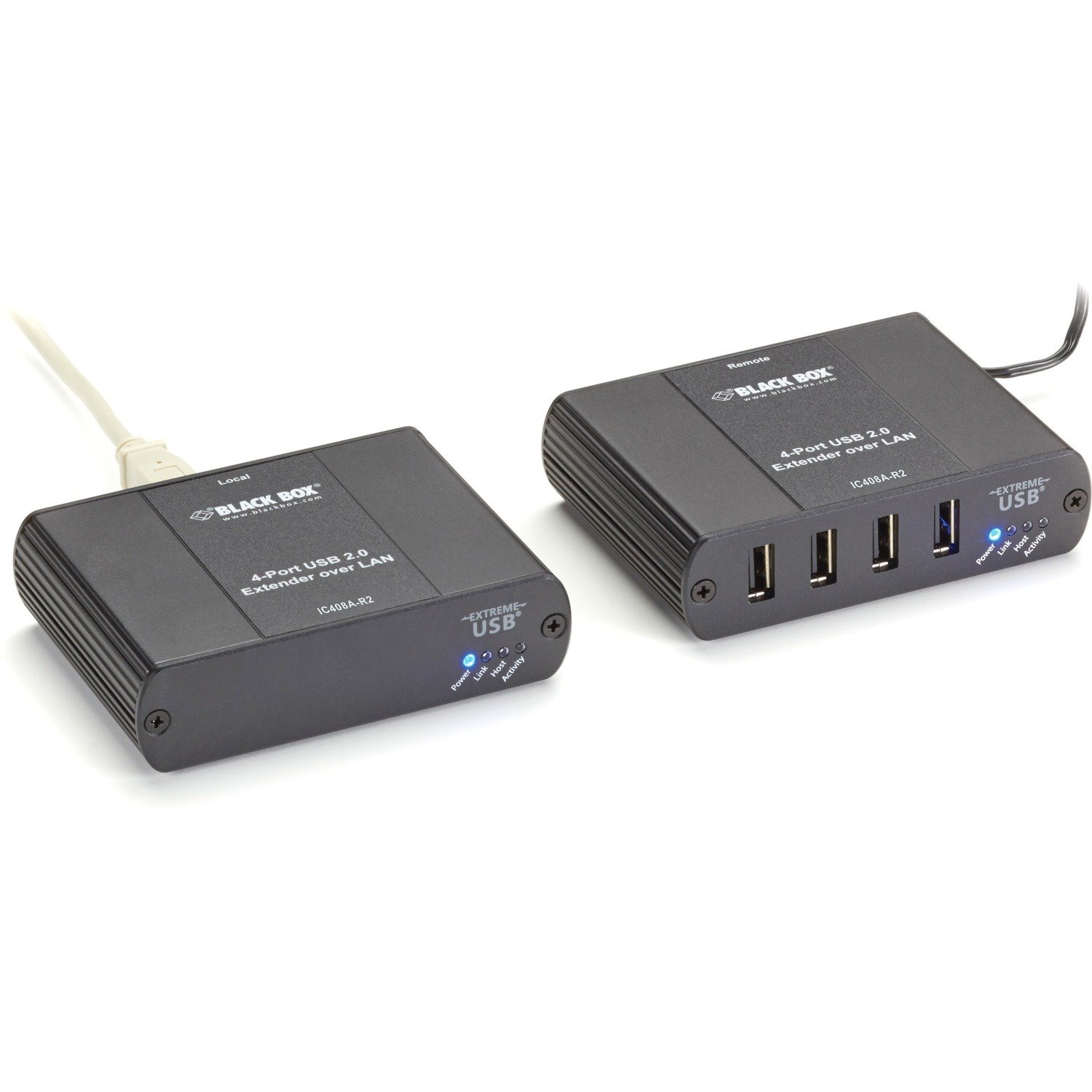 Black Box USB 2.0 Extender - CATx/LAN, 4-Port