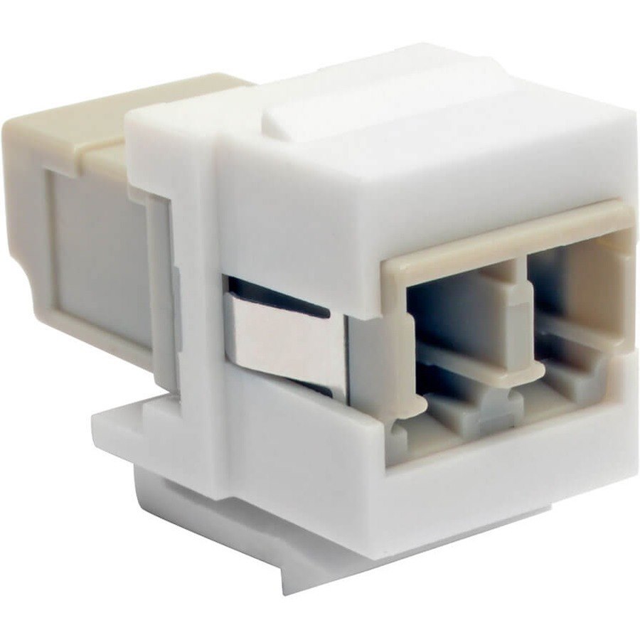 Eaton Tripp Lite Series Duplex Multimode Fiber Coupler, Keystone Jack - LC to LC, White