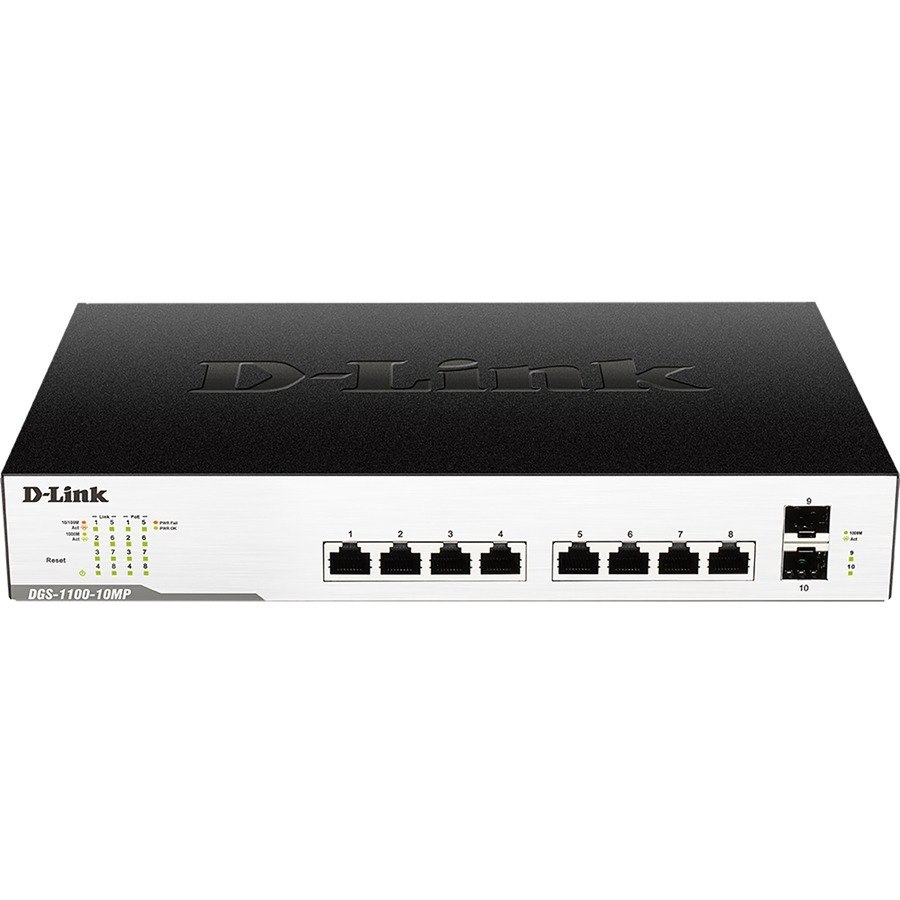 D-Link DGS-1100 DGS-1100-10MP 8 Ports Manageable Ethernet Switch - Gigabit Ethernet - 1000Base-T, 1000Base-X
