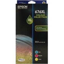 Epson DURABrite Ultra 676XL Original Inkjet Ink Cartridge - Value Pack - Cyan, Magenta, Yellow - 3 / Pack