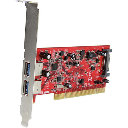 StarTech.com 2 Port PCI SuperSpeed USB 3.0 Adapter Card with SATA Power - 5Gbps