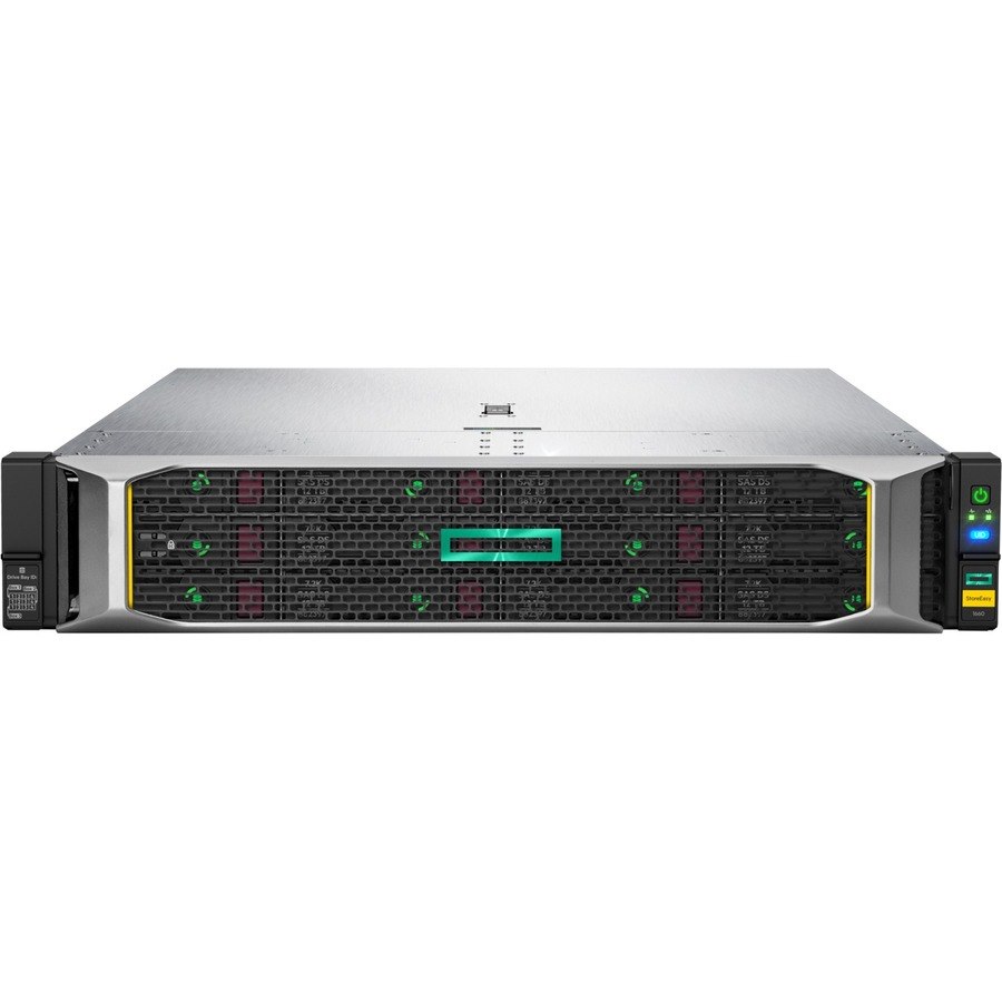 HPE StoreEasy 1660 28 x Total Bays SAN/NAS Storage System - Intel Xeon Silver 4208 Octa-core (8 Core) 2.10 GHz - 32 GB RAM - 2U Rack-mountable