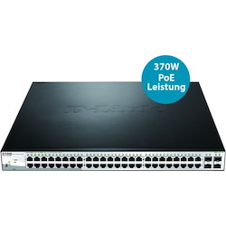 D-Link DGS-1210-52MP 52-Port Gigabit Smart Managed PoE Switch with 52 RJ45 ports and 4 SFP (Combo) Ports