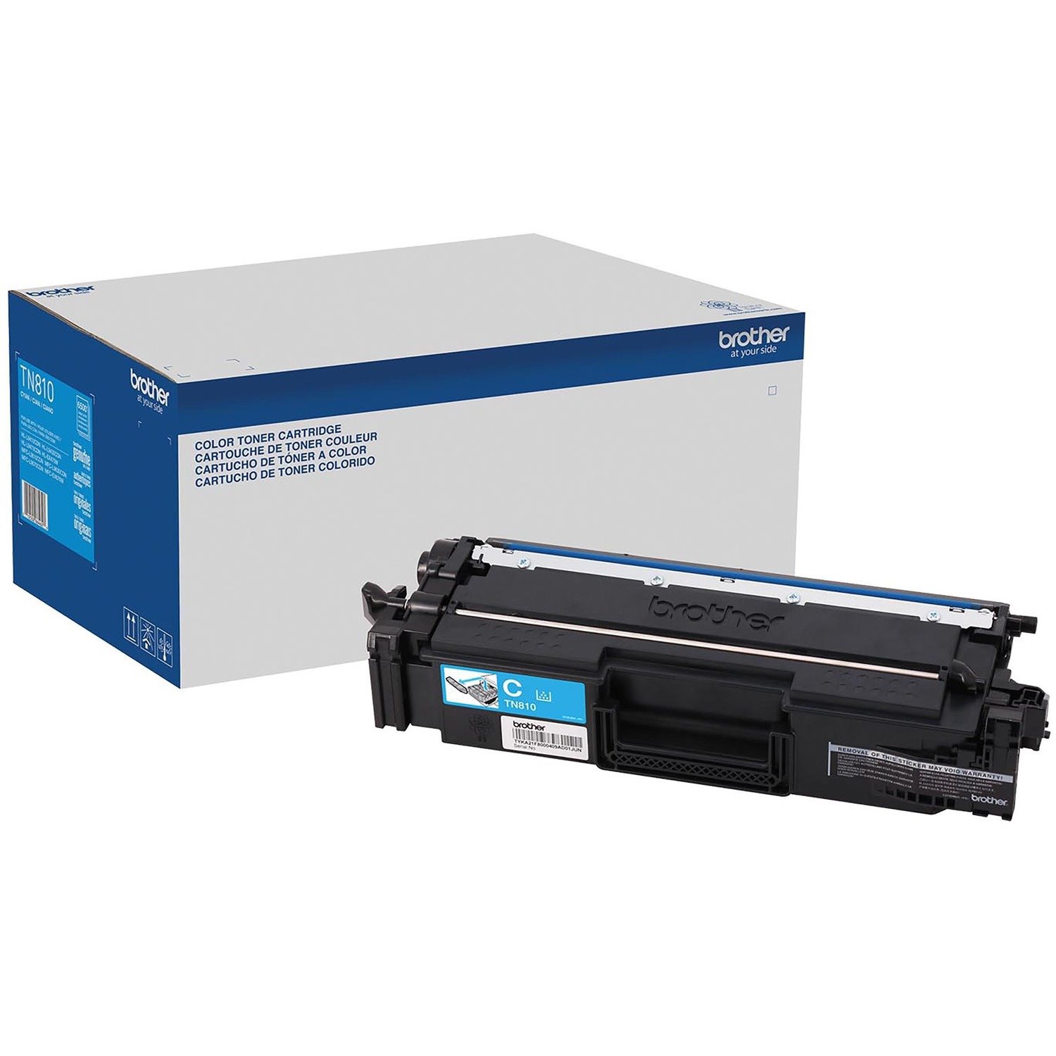 Brother TN810C Original Standard Yield Laser Toner Cartridge - Cyan - 1 Each