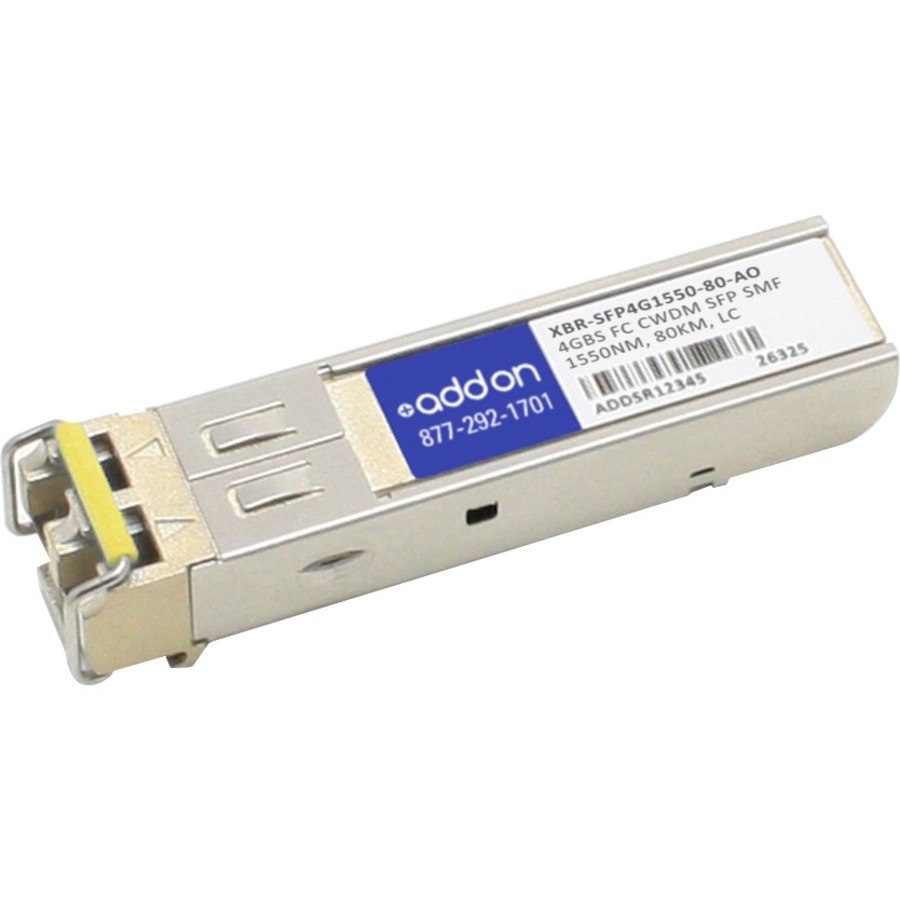 AddOn Brocade XBR-SFP4G1550-80 Compatible TAA Compliant 4GBase-CWDM Fibre Channel SFP Transceiver (SMF, 1550nm, 80km, LC)