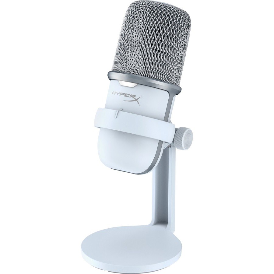 HyperX SoloCast Wired Electret Condenser Microphone for Recording, Live Streaming - White