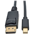Eaton Tripp Lite Series Mini DisplayPort to DisplayPort Adapter Cable, 4K 60Hz (M/M), DP Latching Connector, Black, 3 ft. (0.9 m)