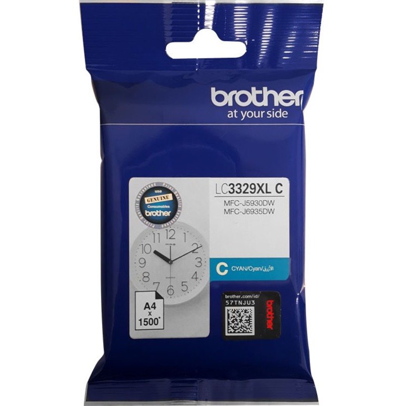 Brother LC3329XLC Original High Yield Inkjet Ink Cartridge - Cyan Pack