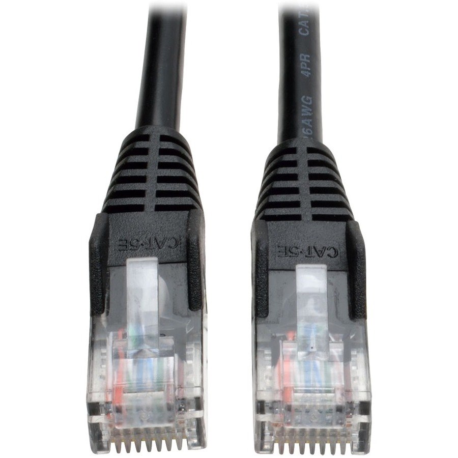 Eaton Tripp Lite Series Cat5e 350 MHz Snagless Molded (UTP) Ethernet Cable (RJ45 M/M), PoE - Black, 7 ft. (2.13 m)