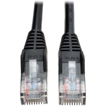 Eaton Tripp Lite Series Cat5e 350 MHz Snagless Molded (UTP) Ethernet Cable (RJ45 M/M), PoE - Black, 5 ft. (1.52 m)