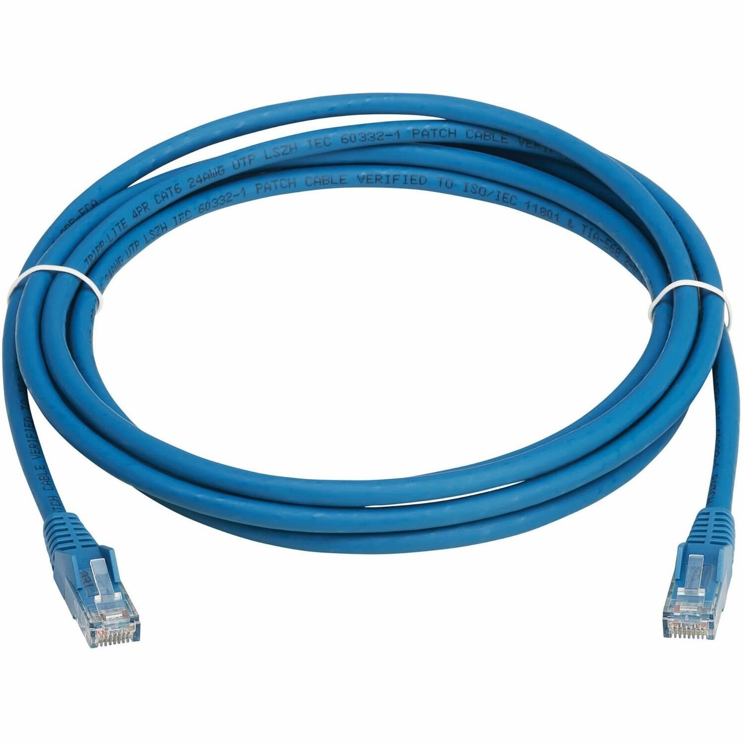 Eaton Tripp Lite Series Cat6 Gigabit Snagless Molded UTP Ethernet Cable (RJ45 M/M), PoE, LSZH, Blue, 3.5 m (11.5 ft.)