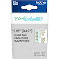 Brother P-touch Embellish Gold on Mint Washi Tape 12mm (~1/2") x 4m
