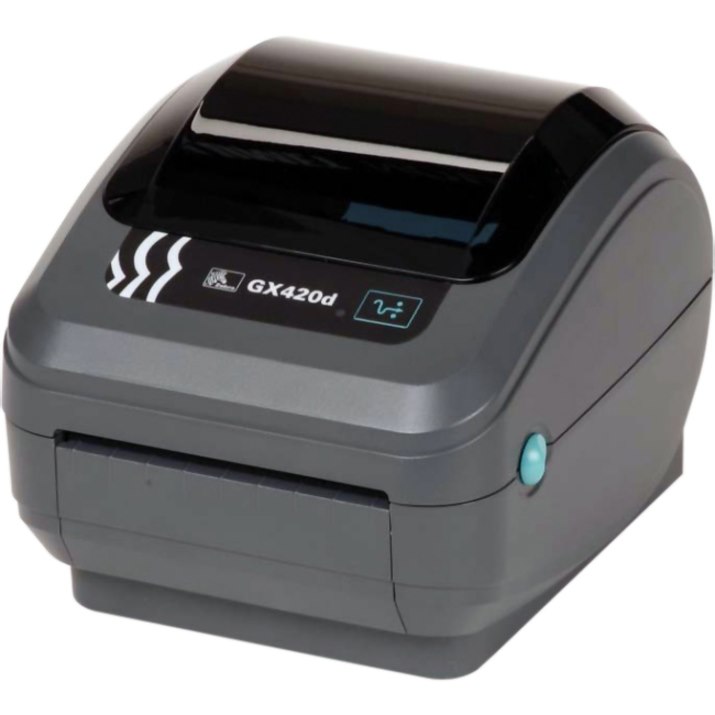 Zebra GX420d Desktop Direct Thermal Printer - Monochrome - Label Print - Ethernet - USB - Serial - With Cutter