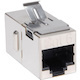 Tripp Lite by Eaton Cat6 Straight Through Modular Shielded In-line Snap-in Coupler (RJ45 F/F), TAA