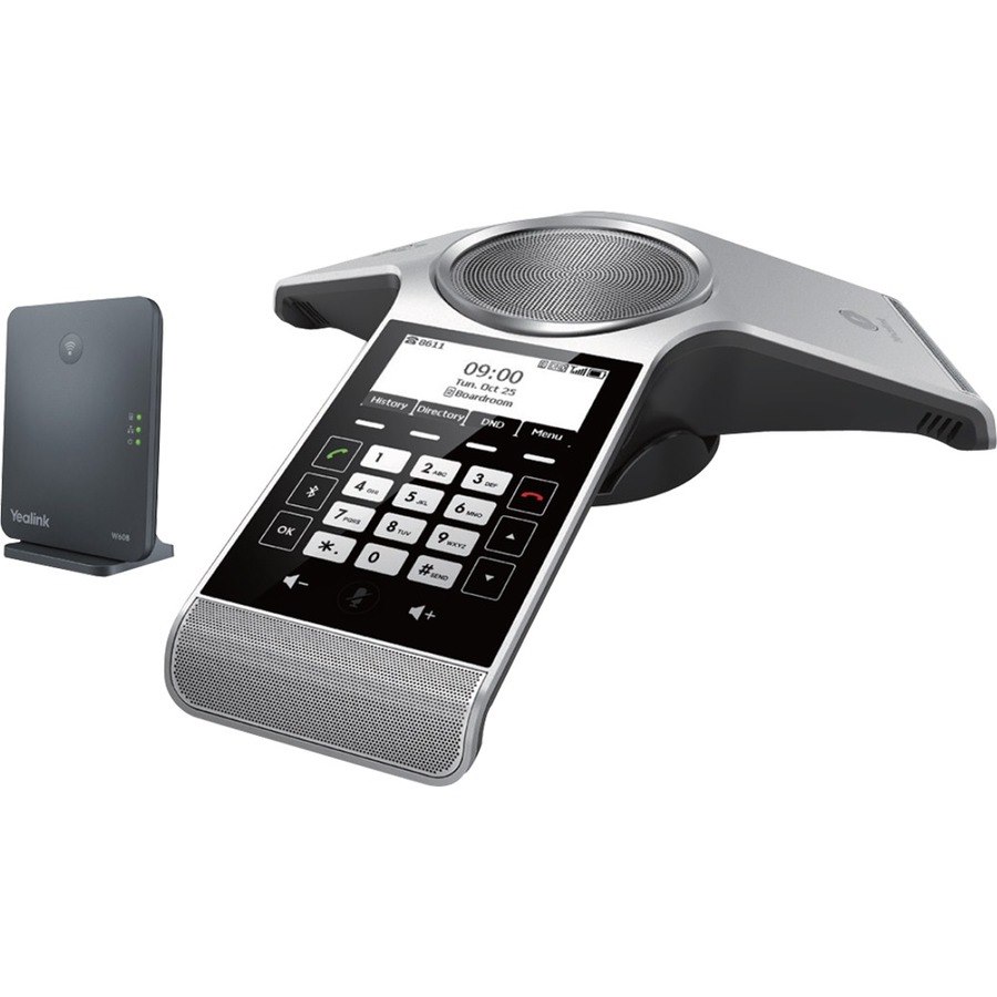 Yealink CP930W-Base IP Conference Station - Corded/Cordless - DECT, Bluetooth - Desktop - Space Silver, Classic Gray