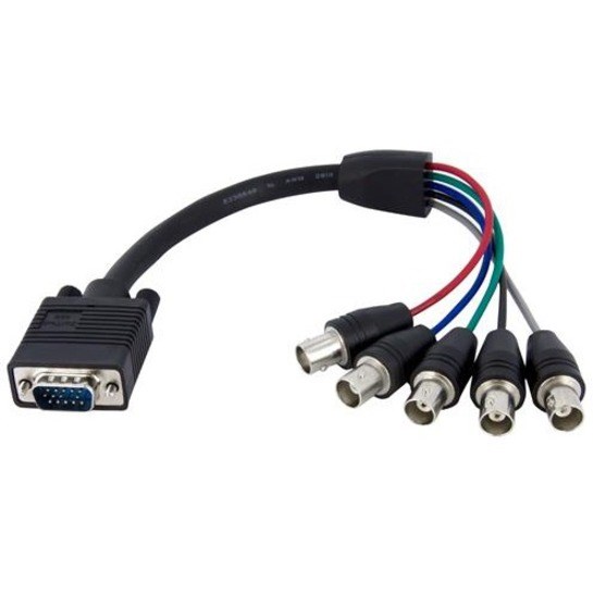 StarTech.com 1 ft Coax HD15 VGA to 5 BNC RGBHV Monitor Cable