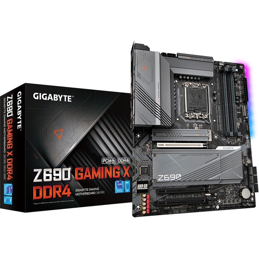 Gigabyte Z690 GAMING X DDR4 Gaming Desktop Motherboard - Intel Z690 Chipset - Socket LGA-1700 - Intel Optane Memory Ready - ATX