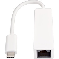V7 White USB Video Adapter USB-C Male to RJ45 Male