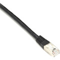 Black Box CAT6 250-MHz Stranded Patch Cable Slim Molded Boot - S/FTP, CM PVC, Black, 25FT