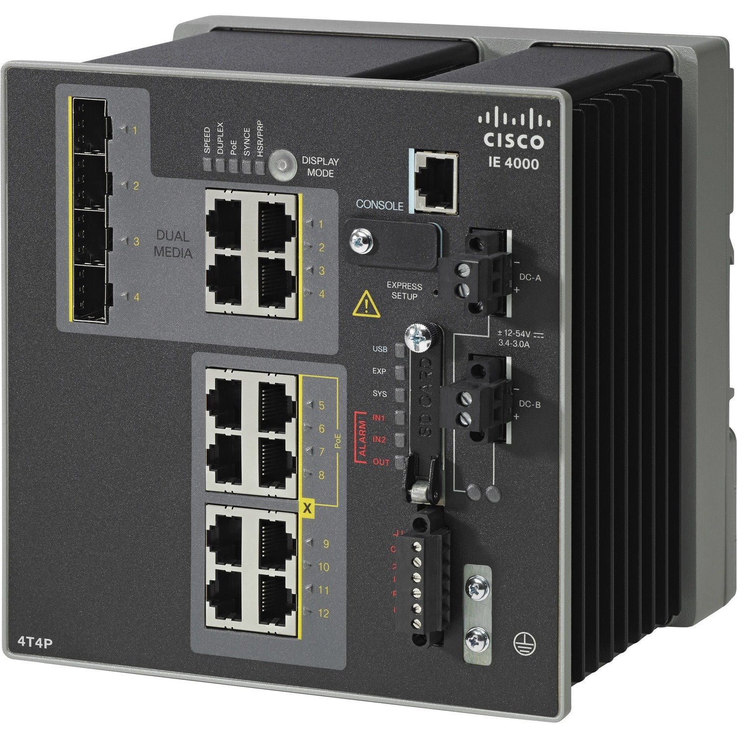 Cisco 4000 IE-4000-4T4P4G-E 12 Ports Manageable Layer 3 Switch - Fast Ethernet, Gigabit Ethernet - 10/100Base-T, 100Base-X, 1000Base-X
