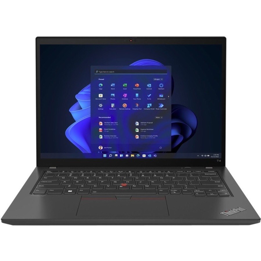 Lenovo ThinkPad T14 Gen 3 21AH007BAU 14" Notebook - WUXGA - 1920 x 1200 - Intel Core i5 12th Gen i5-1235U Deca-core (10 Core) 1.30 GHz - 16 GB Total RAM - 8 GB On-board Memory - 256 GB SSD - Thunder Black
