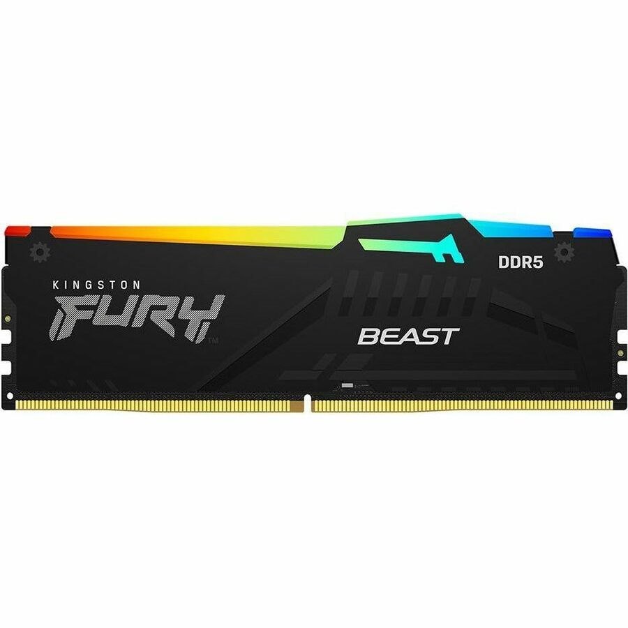 Kingston FURY Beast RAM Module for Motherboard - 32 GB (2 x 16GB) - RGB - DDR5-6000/PC5-48000 DDR5 SDRAM - 6000 MHz Single-rank Memory - CL36 - 1.35 V