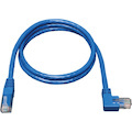Eaton Tripp Lite Series Left-Angle Cat6 Gigabit Molded UTP Ethernet Cable (RJ45 Left-Angle M to RJ45 M), Blue, 10 ft. (3.05 m)