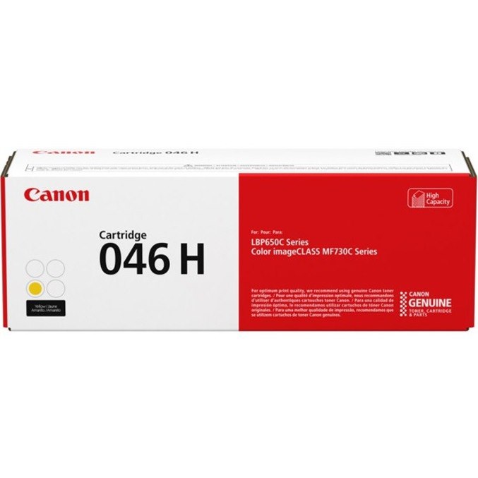 Canon 046H Original High Yield Laser Toner Cartridge - Yellow Pack