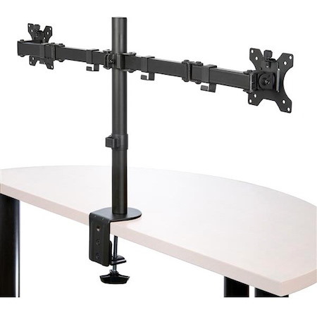 StarTech.com Desk Mount Dual Monitor Arm, Ergonomic VESA Compatible Mount for up to 32" (17.6lb/8kg) Display, Clamp/Grommet, Articulating