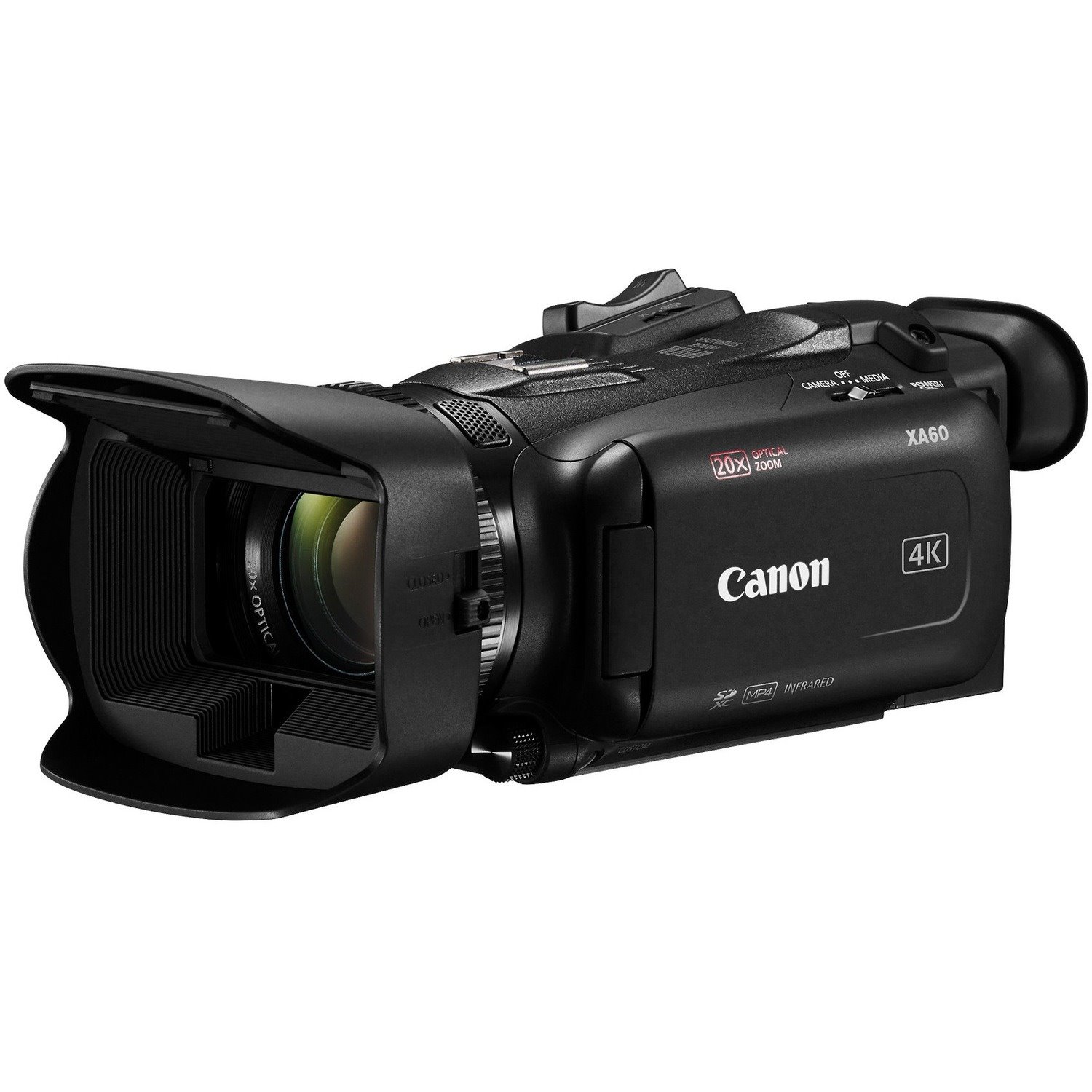 Canon XA60 Professional Digital Camcorder - 8.9 cm (3.5") LCD Touchscreen - 1/2.3" CMOS - 4K