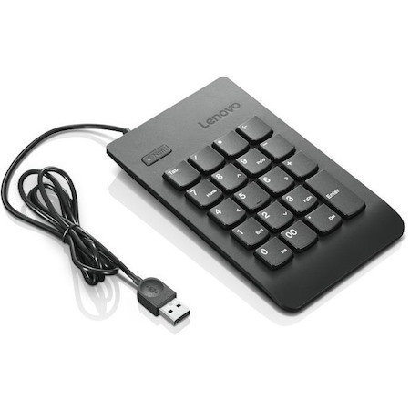 Lenovo Keypad - Cable Connectivity - USB Interface - Black