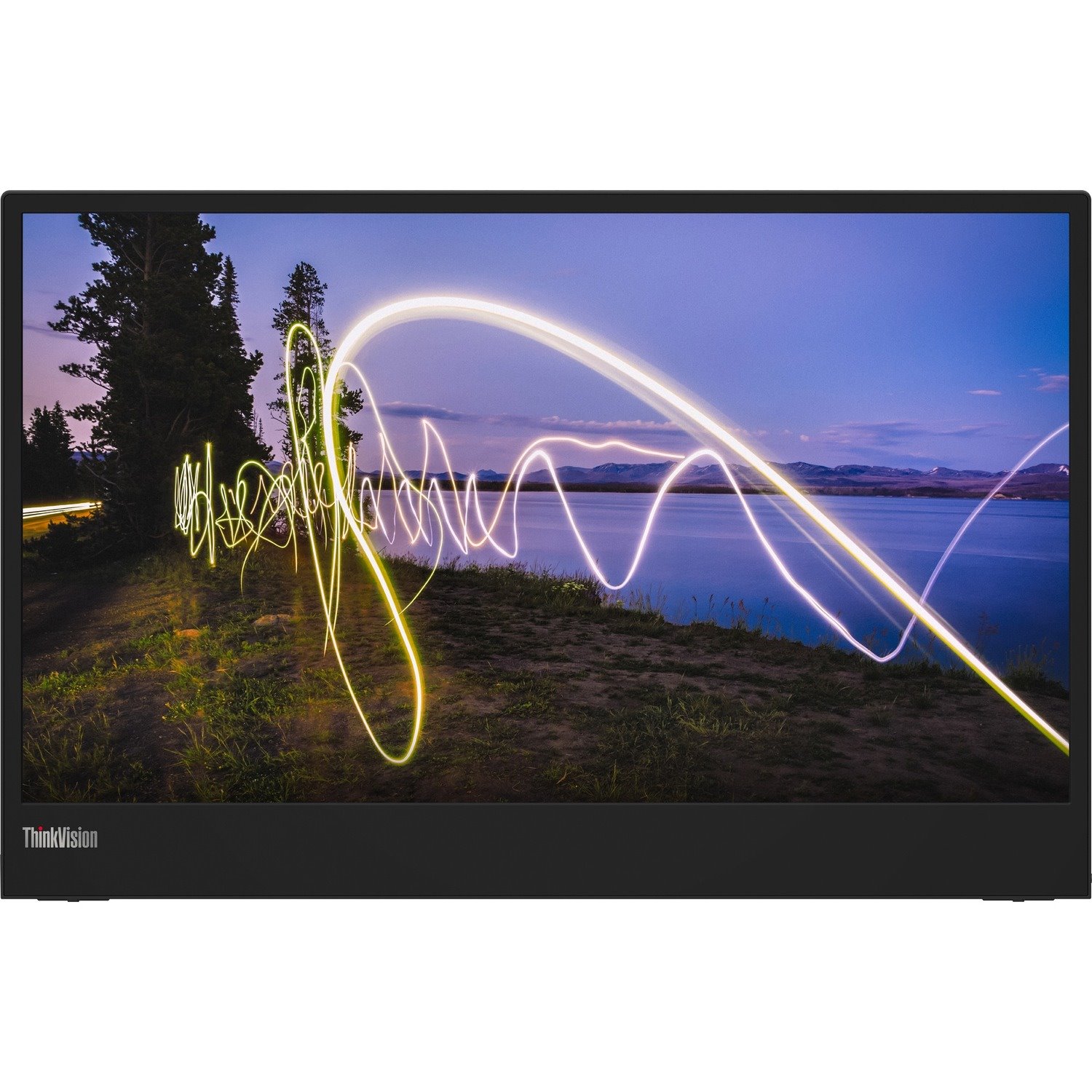 Lenovo ThinkVision M15 15.6" Full HD WLED LCD Monitor - 16:9 - Raven Black