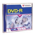 Verbatim DVD-R 4.7GB 16X with Branded Surface - 1pk Jewel Case