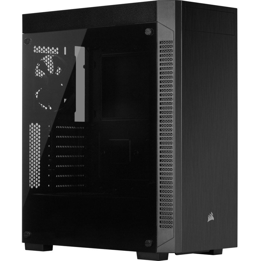 Corsair 110R Gaming Computer Case - ATX, Micro ATX, Mini ITX Motherboard Supported - Mid-tower - Steel, Plastic, Tempered Glass - Black