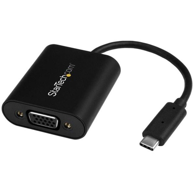 StarTech.com USB-C to VGA Adapter - 1920x1200 - USB C Adapter - USB Type C to VGA Monitor / Projector Adapter
