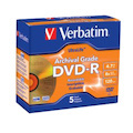 Verbatim DVD-R 4.7GB 16X UltraLife Gold Archival Grade with Branded Surface and Hard Coat - 5pk Jewel Case