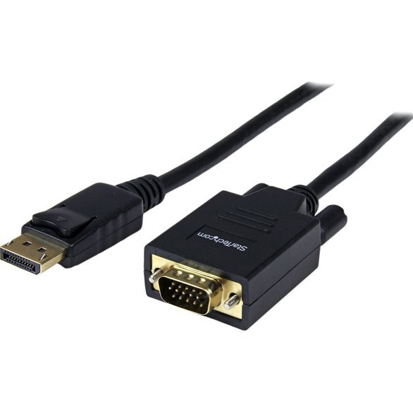 StarTech.com 6ft DisplayPort to VGA Cable - 1920 x 1200 - Active DP to VGA Adapter - DP to VGA Monitor Cable (DP2VGAMM6B)