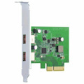 QNAP QXP-10G2U3A USB Adapter - PCI Express 2.0 x2 - Plug-in Card