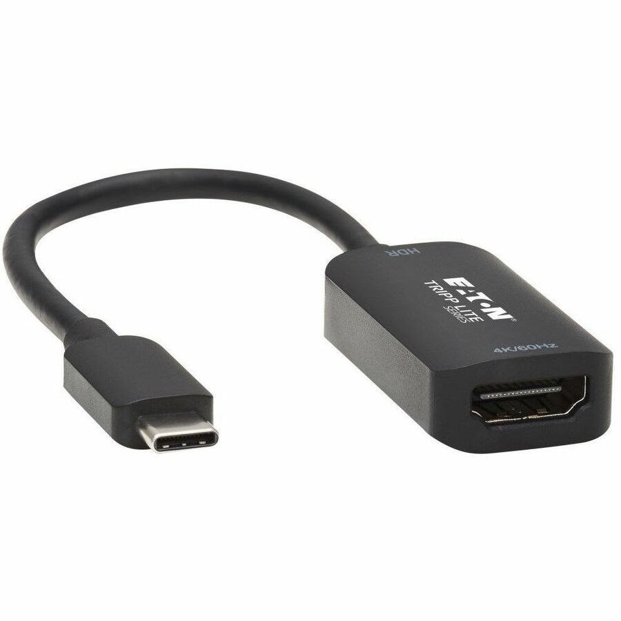 Eaton Tripp Lite Series USB-C to HDMI Active Adapter Cable (M/F), 4K 60 Hz, HDR, 4:4:4, DP 1.2 Alt Mode, HDCP 2.2, Black, 6 in. (15.2 cm)