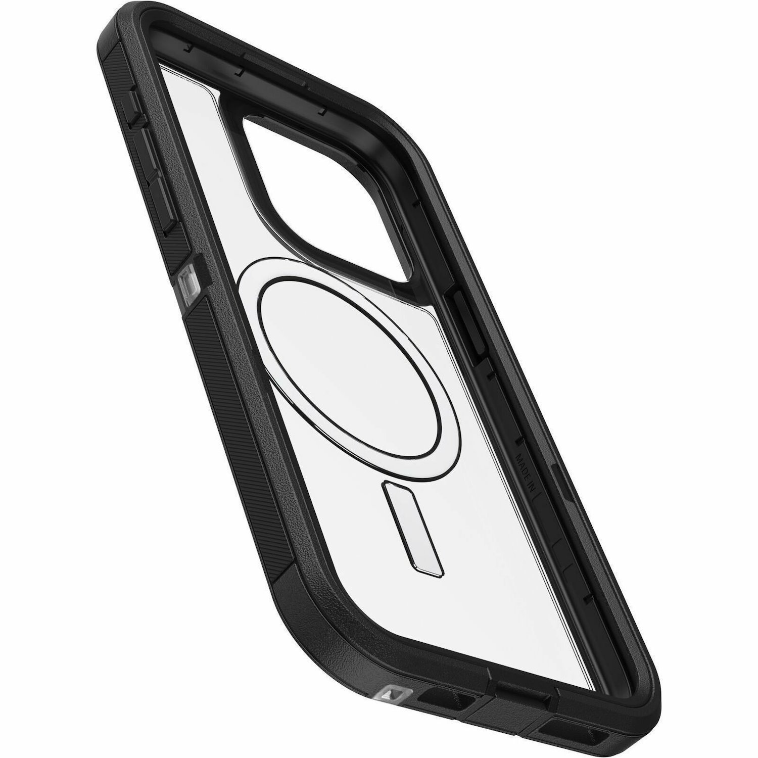 OtterBox Defender Series XT Rugged Case for Apple iPhone 15 Pro Max Smartphone - Dark Side (Clear/Black)